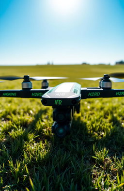 A close-up shot of an Angkong H2RD racing drone, showcasing its sleek and aerodynamic design