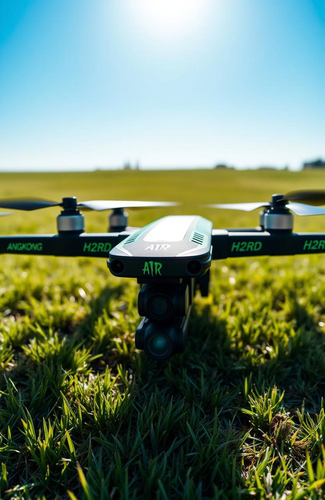 A close-up shot of an Angkong H2RD racing drone, showcasing its sleek and aerodynamic design
