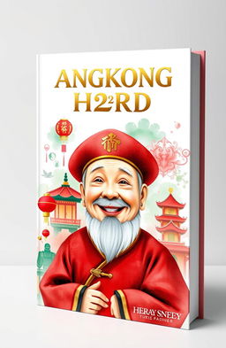 A vibrant book cover design for a fictional book titled 'Angkong H2RD'