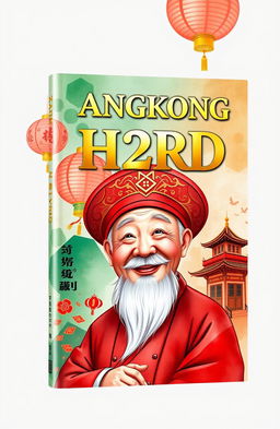 A vibrant book cover design for a fictional book titled 'Angkong H2RD'