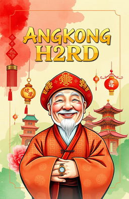 A vibrant book cover design for a fictional book titled 'Angkong H2RD'
