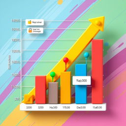 A visually striking graph displaying statistical data with a unique and artistic design