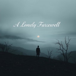 A somber scene depicting a desolate landscape, evoking a sense of loneliness and farewell