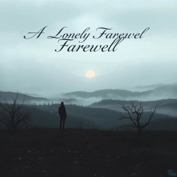 A somber scene depicting a desolate landscape, evoking a sense of loneliness and farewell