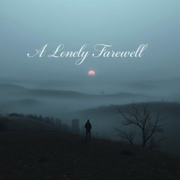 A somber scene depicting a desolate landscape, evoking a sense of loneliness and farewell