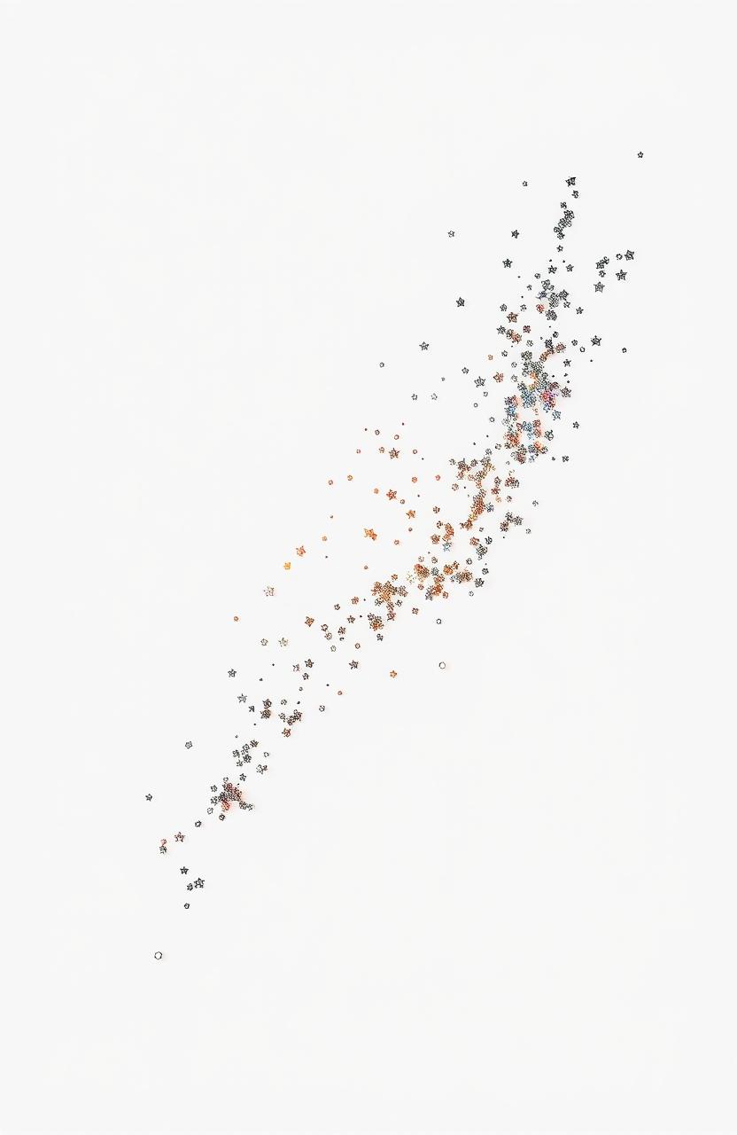 A stunning minimalist artwork featuring an array of sparkling glitter in various shades, creating a subtle yet captivating visual effect