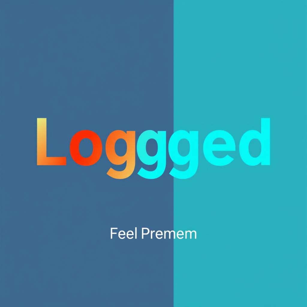 A stylish profile picture for Telegram featuring the phrase 'Logged out'