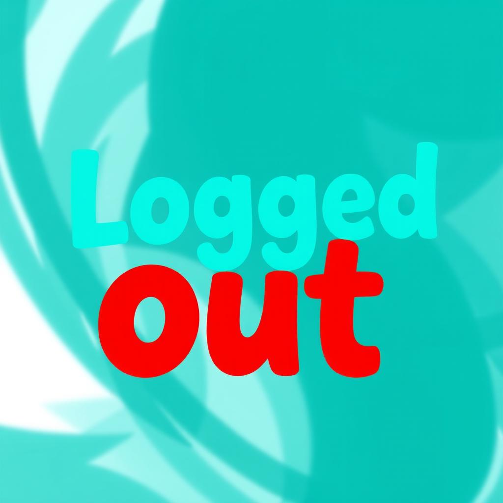 A stylish Telegram profile picture featuring the phrase "Logged out"