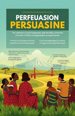 An informative and engaging visual representation of effective persuasion techniques tailored for a Kenyan audience