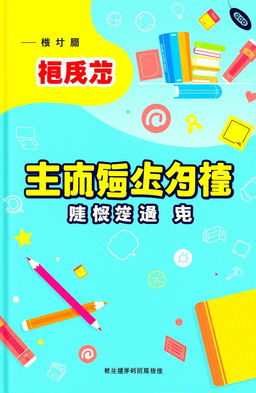 A colorful and engaging cover design for an English practice book, featuring the words "yuan yuan tuo guan" prominently in the upper left corner