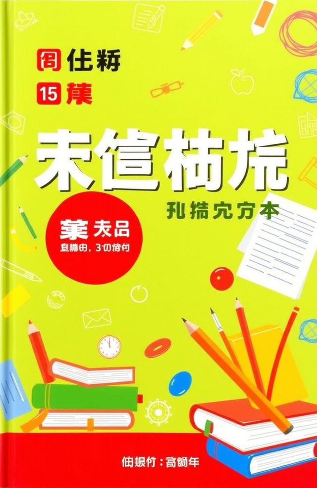 A colorful and engaging cover design for an English practice book, featuring the words "yuan yuan tuo guan" prominently in the upper left corner