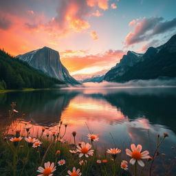 A stunning vertical phone wallpaper featuring a serene landscape
