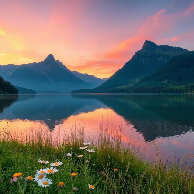 A stunning vertical phone wallpaper featuring a serene landscape