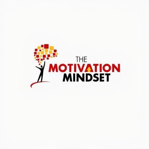A modern, vibrant logo design featuring the words 'The Motivation Mindset' in a bold, energetic font