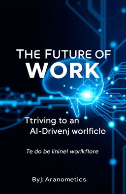A professional eBook cover for the title 'The Future of Work: Thriving in an AI-Driven World'