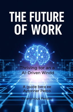 A professional eBook cover for the title 'The Future of Work: Thriving in an AI-Driven World'