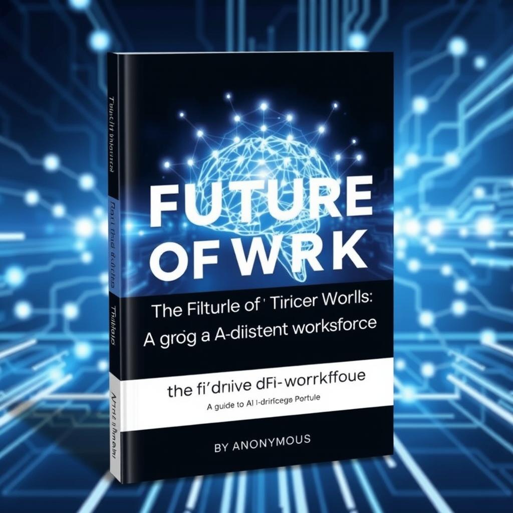 A professional eBook cover design for the title 'The Future of Work: Thriving in an AI-Driven World'