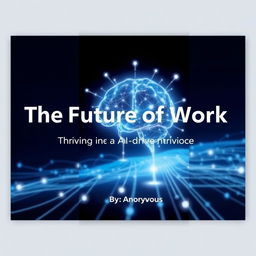 A professional eBook cover for the title 'The Future of Work: Thriving in an AI-Driven World'