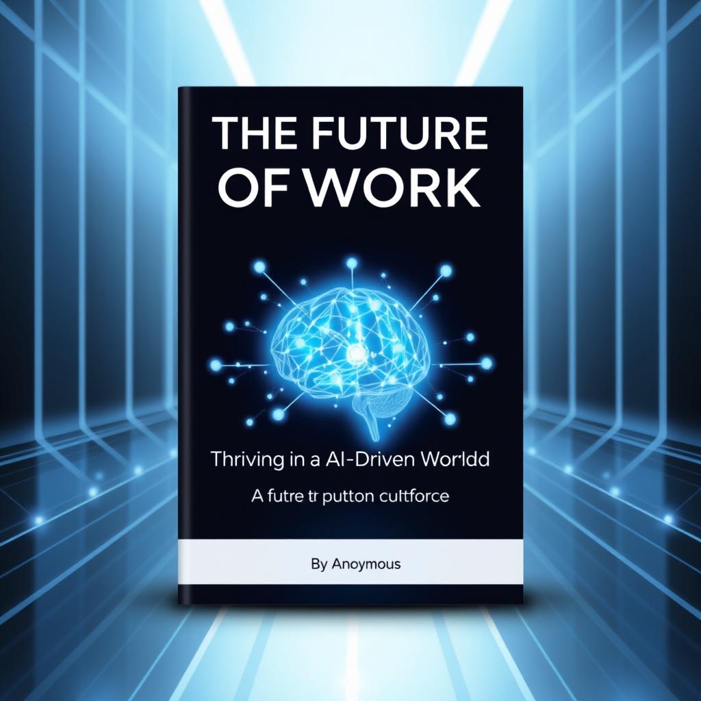 A professional eBook cover for the title 'The Future of Work: Thriving in an AI-Driven World'