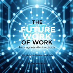 Design a professional eBook cover for the title 'The Future of Work: Thriving in an AI-Driven World'