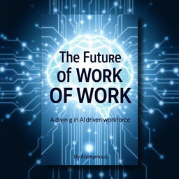 Design a professional eBook cover for the title 'The Future of Work: Thriving in an AI-Driven World'