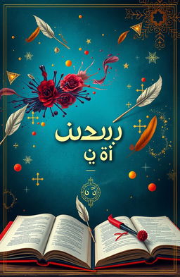 A beautiful book cover design for a collection of modern poetry titled 'आधुनिक कविता'
