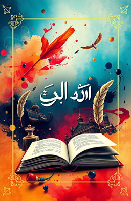 A beautiful book cover design for a collection of modern poetry titled 'आधुनिक कविता'