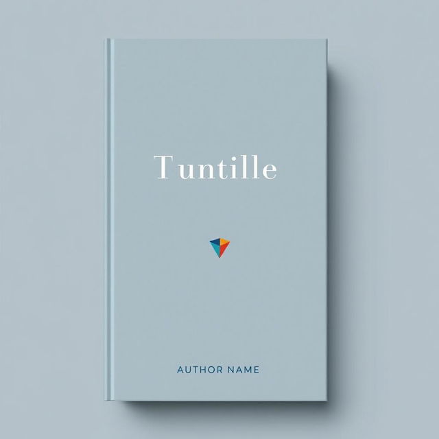 A minimalistic book cover design featuring a solid color background with a subtle texture