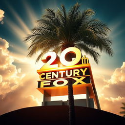 The iconic 20th Century Fox logo, prominently displayed with a majestic palm tree in the foreground
