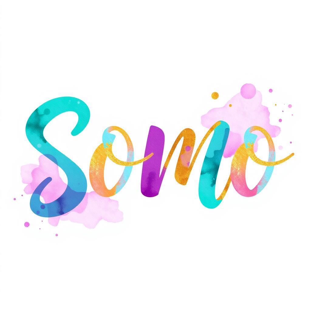 A creative and artistic representation of the word 'Somo', styled as if it were a logo