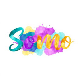 A creative and artistic representation of the word 'Somo', styled as if it were a logo