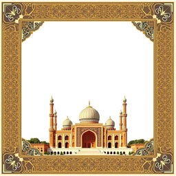 A beautifully designed digital postcard background that showcases the essence of Isfahan, Iran