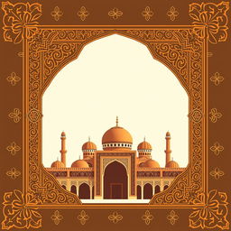 A beautifully designed digital postcard background that showcases the essence of Isfahan, Iran