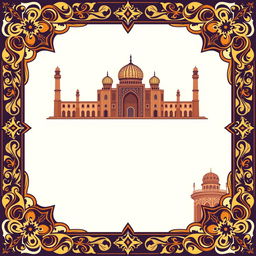 A beautifully designed digital postcard background celebrating the city of Isfahan, Iran