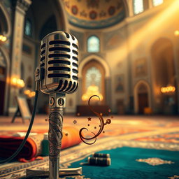 An artistic scene depicting an artist-turned-Muslim preacher, embodying the theme of 'Da'i without a podium'