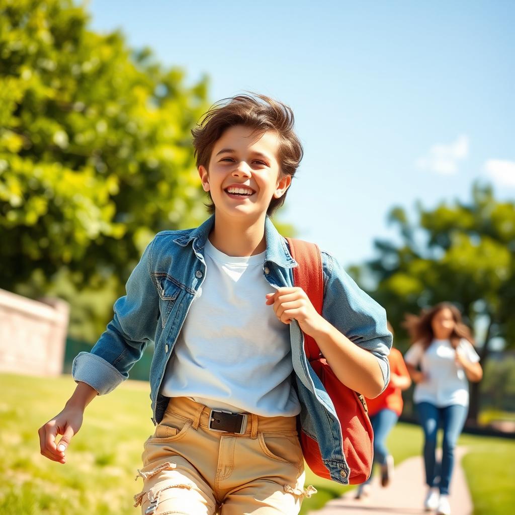 A depiction of a healthy adolescent, showcasing vitality and energy