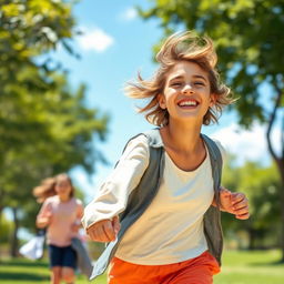 A depiction of a healthy adolescent, showcasing vitality and energy