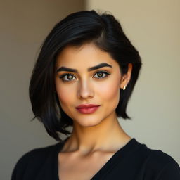 An Iranian woman standing confidently, showcasing her unique beauty