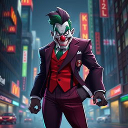 A dynamic character design inspired by a mix of Finix from 'Joker', Gattuso in his AC Milan outfit, and Ray from McDonald's