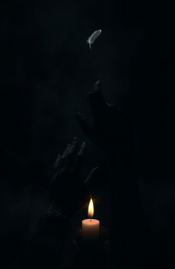 A mysterious scene shrouded in deep blackness to reflect a 'silent' theme
