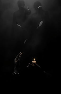 A mysterious scene shrouded in deep blackness to reflect a 'silent' theme