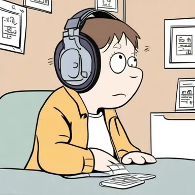 In the cartoon, the character with acousticophobia wore noise-canceling headphones to avoid being scared by sounds.