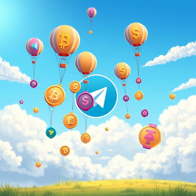 An eye-catching digital illustration highlighting the concept of airdrops in cryptocurrency