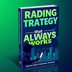 A polished and eye-catching eBook cover design featuring the title 'Trading Strategy that ALWAYS works' prominently displayed in bold, impactful typography