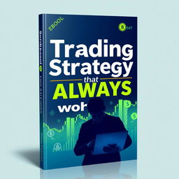 A polished and eye-catching eBook cover design featuring the title 'Trading Strategy that ALWAYS works' prominently displayed in bold, impactful typography