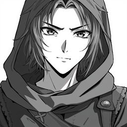 A medieval rogue character, 20 years old, depicted in an anime style