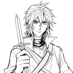 A medieval rogue, depicted in an anime style, showcasing an upper body and face view