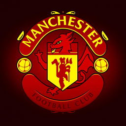 A stunning and vibrant logo design for Manchester United Football Club