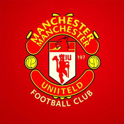 A stunning and vibrant logo design for Manchester United Football Club
