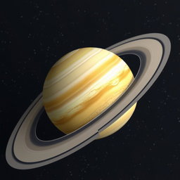 A highly detailed 3D model of Saturn showcasing its stunning rings and intricate cloud patterns